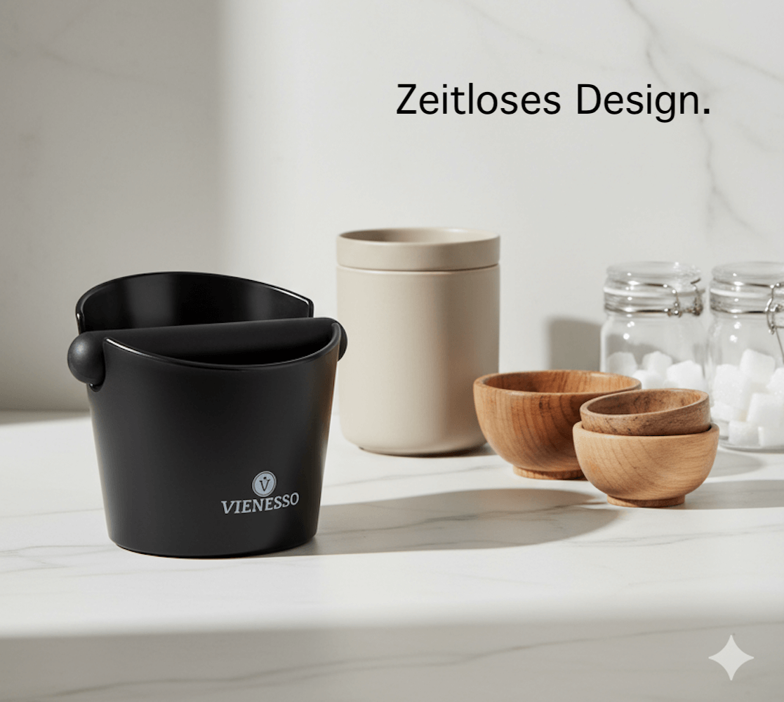 Abklopfbehälter für Siebträger mit abnehmbarer Aklopfstange | Knock Box