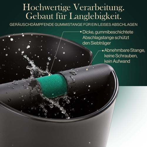 Abklopfbehälter für Siebträger mit abnehmbarer Aklopfstange | Knock Box