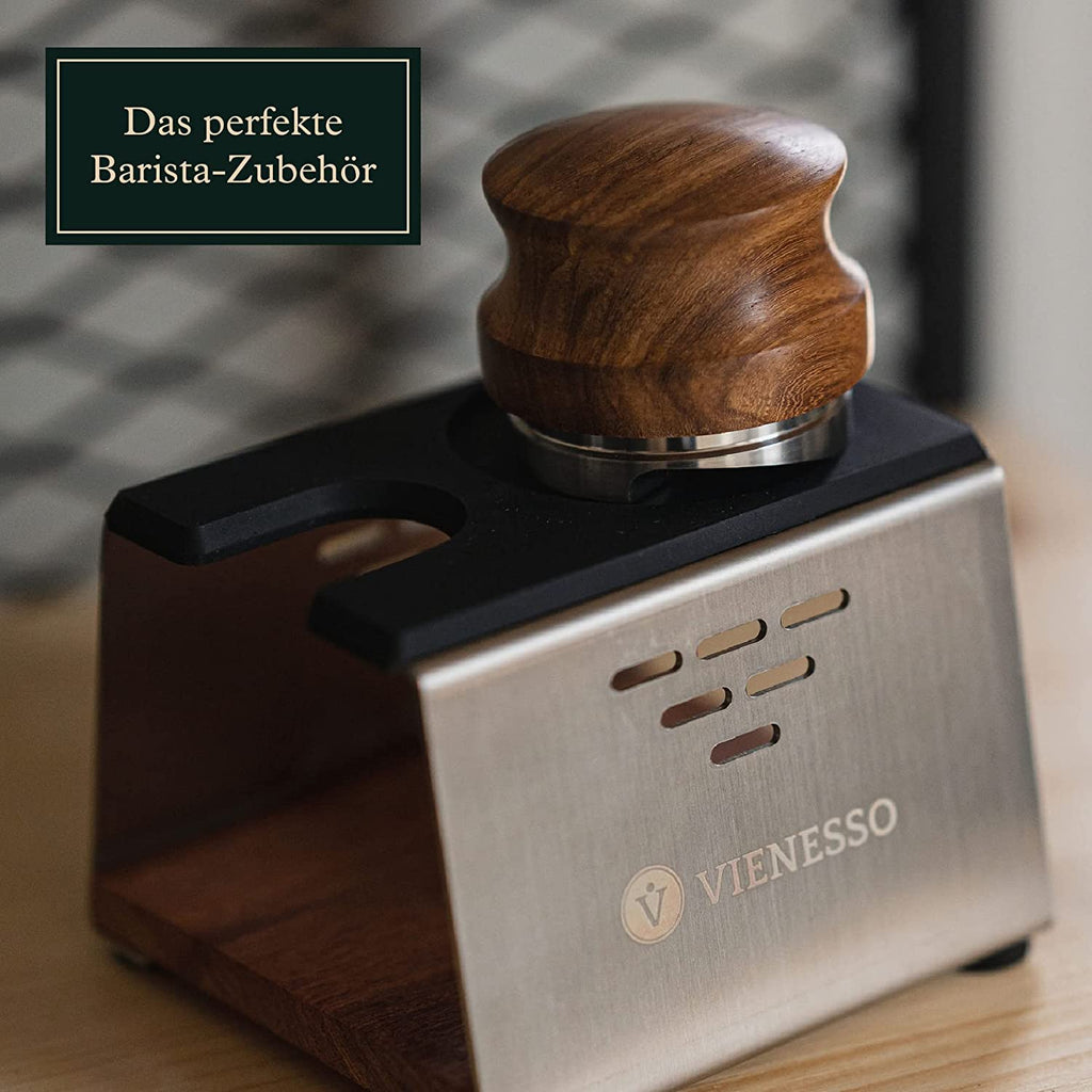 Distributor zur Extraktion des Kaffeepucks - Espresso Kaffeeverteiler für Siebträger inkl. Ablage