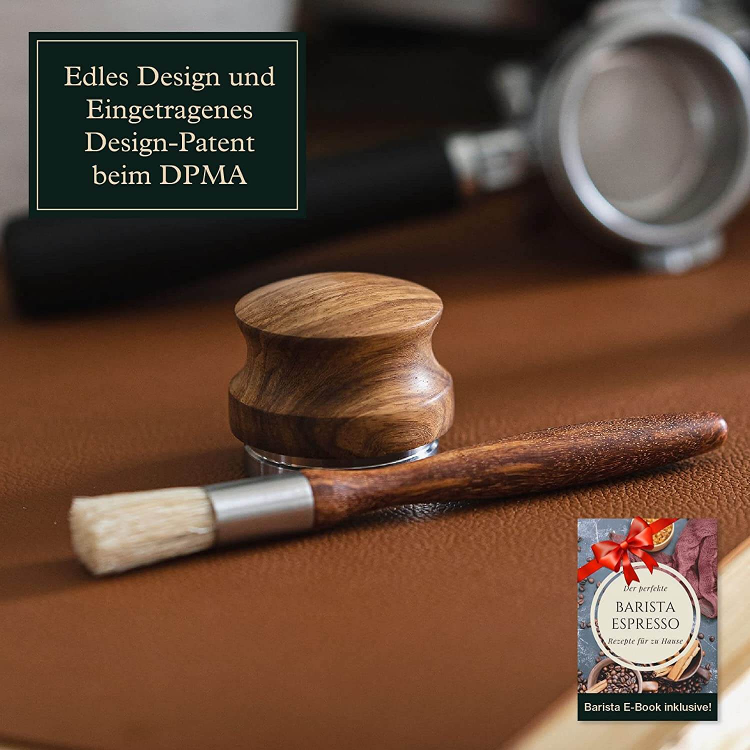 Reinigungspinsel für Kaffeemühle oder Siebträger - Barista Zubehör im edlen Design