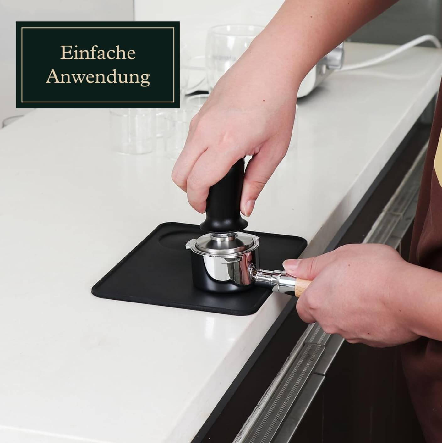 Tampermatte aus Silikon - Silikonunterlage für Siebträger - perfektes Barista Zubehör