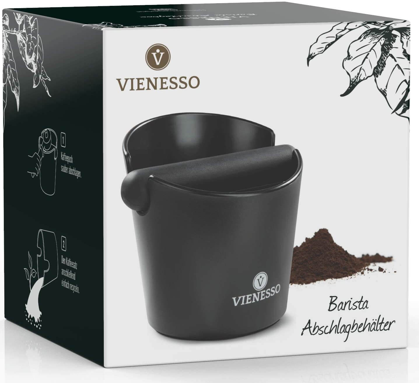 Abklopfbehälter für Siebträger mit abnehmbarer Aklopfstange | Knock Box